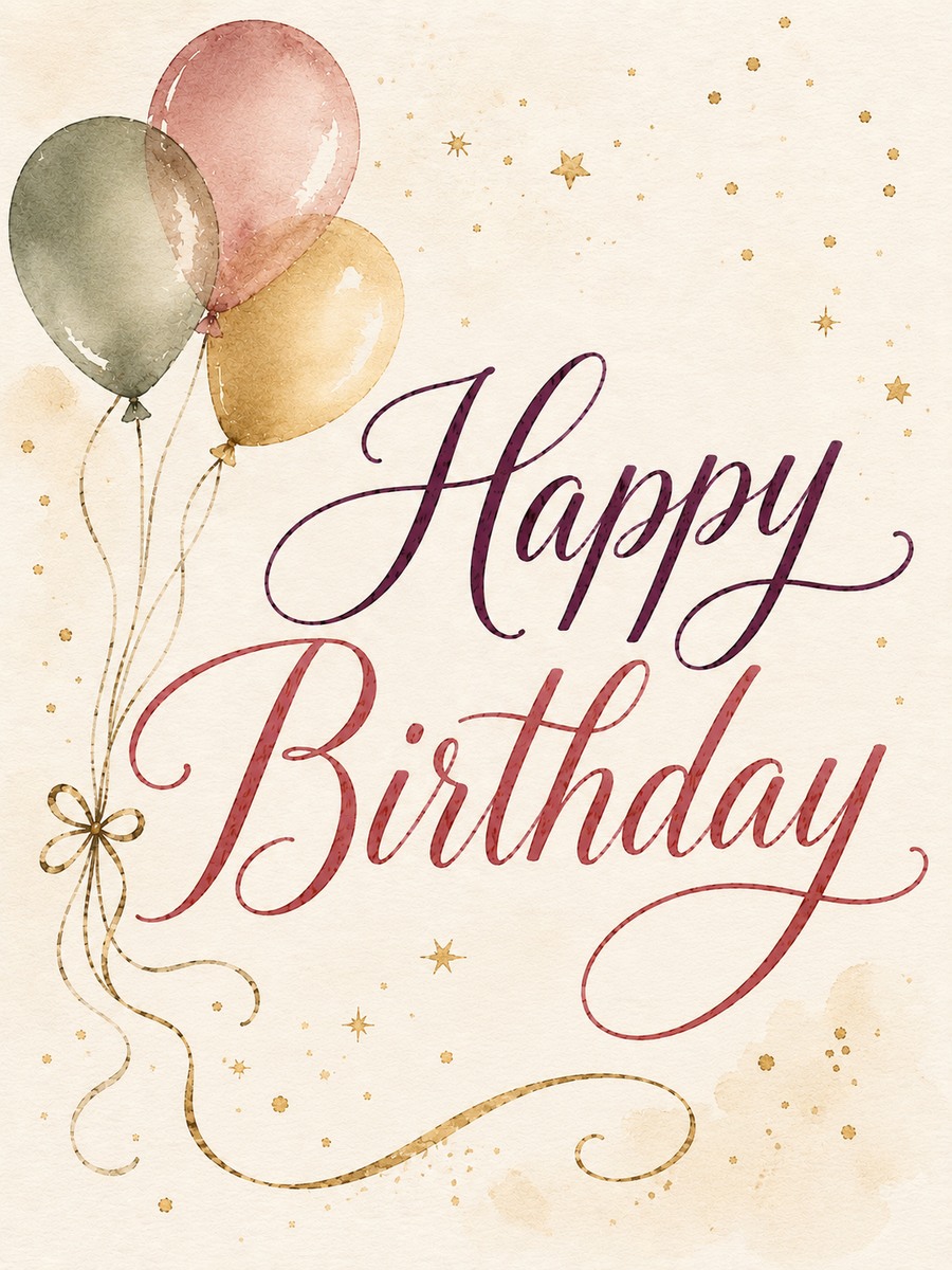 Classic birthday card for him